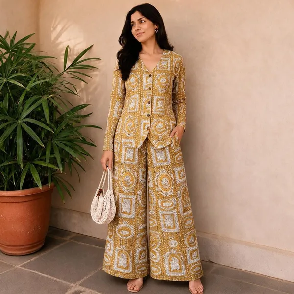 Mustard_Printed_Relaxed_Fit_Co-Ord_Set_For_Women