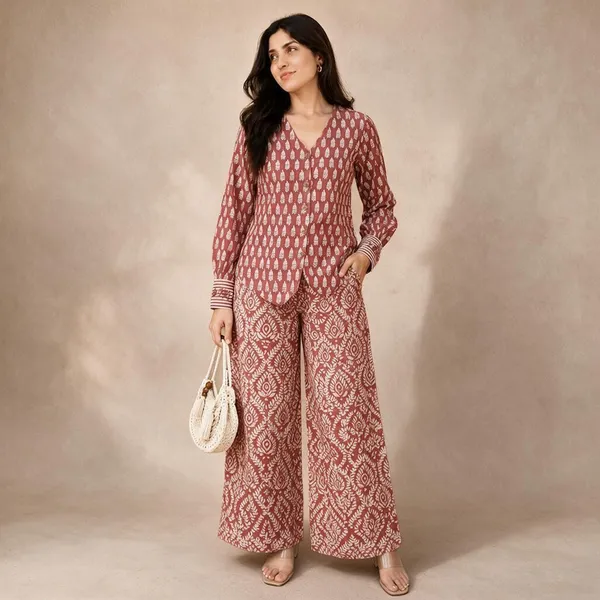 Maroon_Printed_Wide_Leg_Co_-_Ord_Set_For_Women