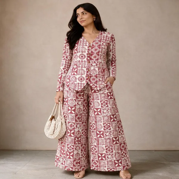 Maroon_Printed_Co_-_Ord_Set_For_Women