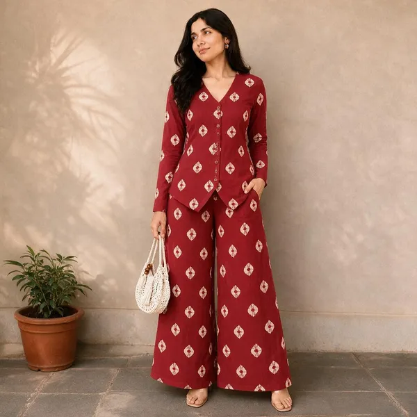Red_Printed_Relaxed_Fit_Co_-_Ord_Set_For_Women