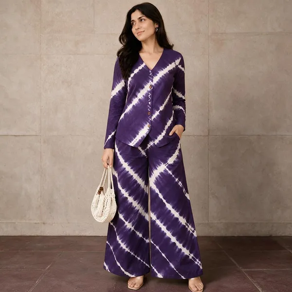 Purple_Tie_Dye_Button_Down_Co-Ord_Set_For_Women