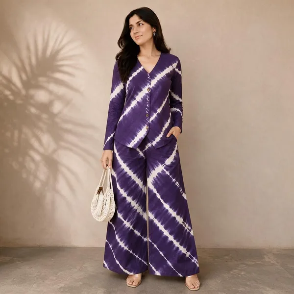Purple_Tie_Dye_Button_Down_Co-Ord_Set_For_Women