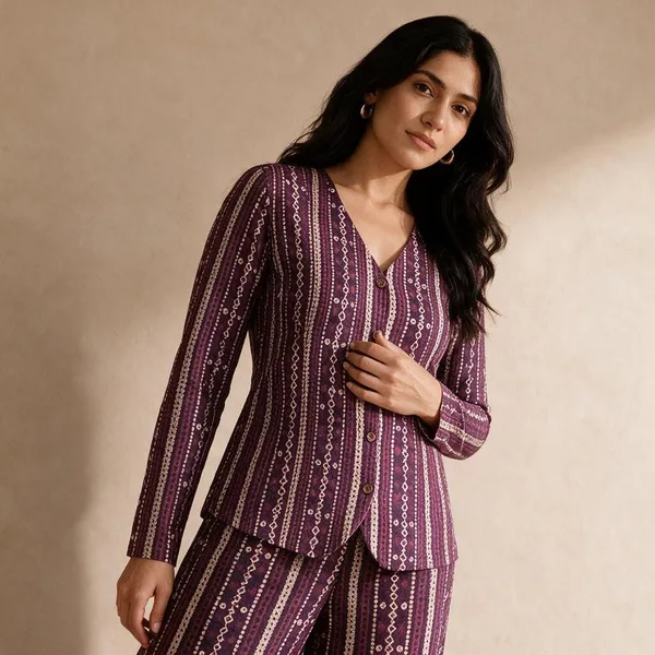 Maroon_Printed_Two_Piece_Co-Ord_Set_For_Women