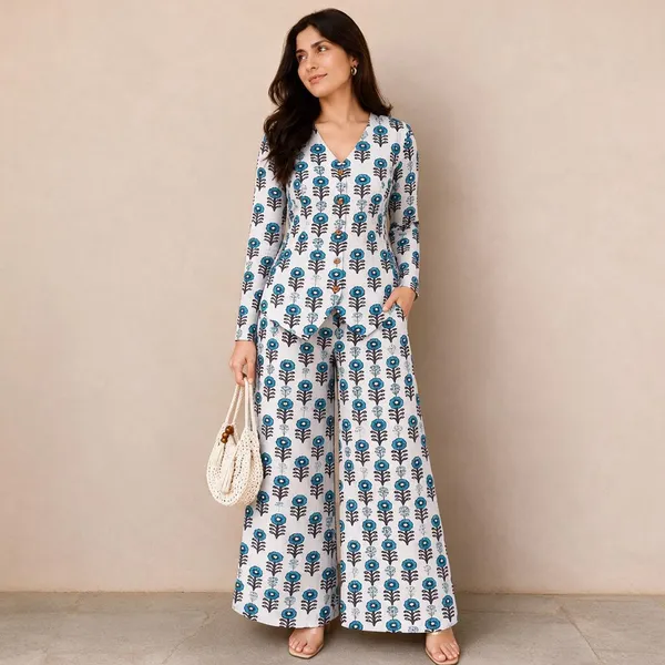 Blue_Floral_Printed_Co_-_Ord_Set_For_Women