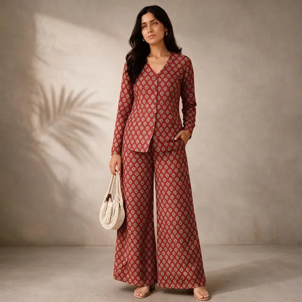 Red_Printed_Relaxed_Fit_Co-Ord_Set_For_Women