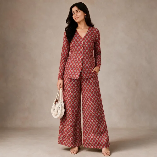 Red_Printed_Relaxed_Fit_Co-Ord_Set_For_Women