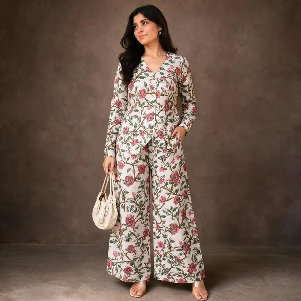 Off_White_Floral_Print_Wide_Leg_Co_-_Ord_Set_For_Women