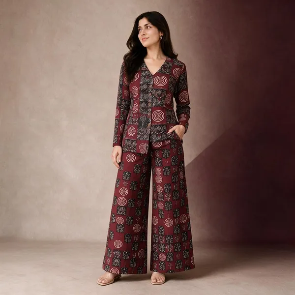 Maroon_Printed_Wide_Leg_Co_-_Ord_Set_For_Women