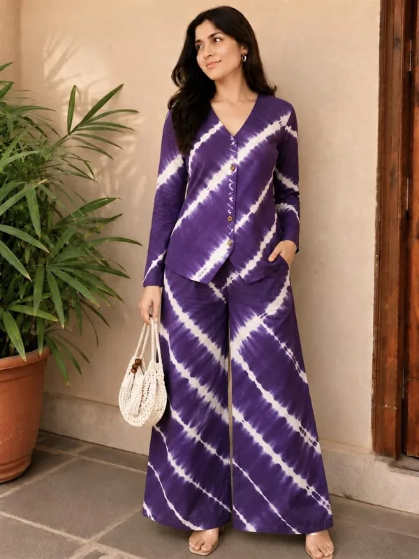 Purple_Tie_Dye_Button_Down_Co-Ord_Set_For_Women