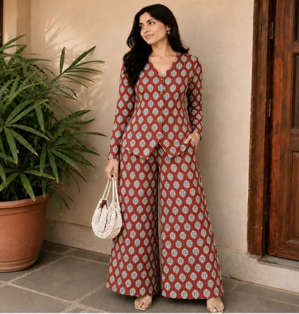 Red_Printed_Wide_Leg_Co_-_Ord_Set_For_Women