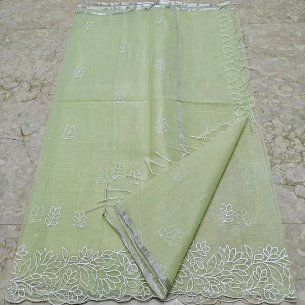 Green_Floral_Embroidered_Saree_For_Women