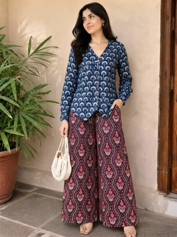Navy_Printed_Maroon_Co_-_Ord_Set_For_Women