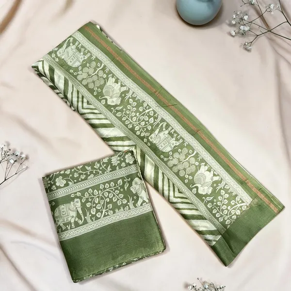 Green_Premium_Cotton_Saree_For_Women