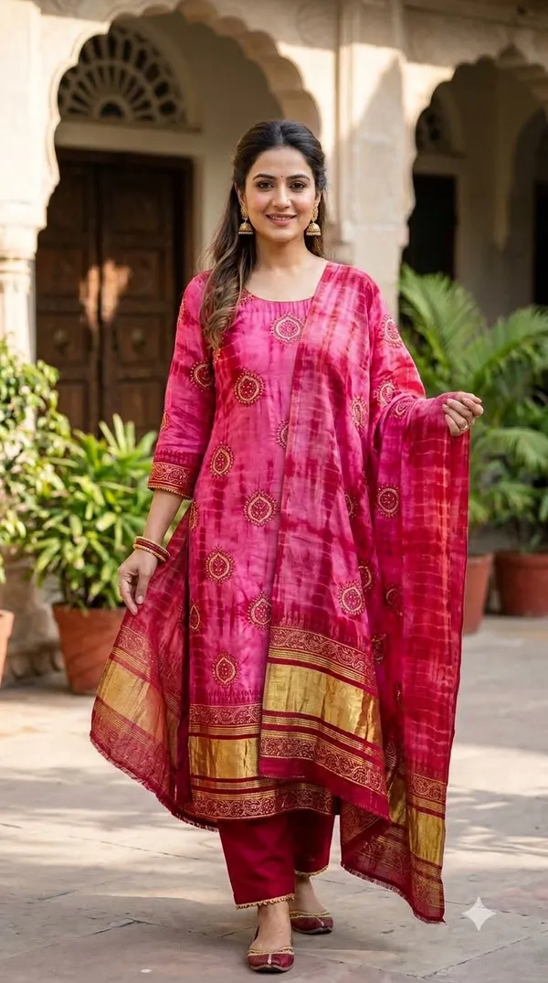 Pink_Printed_Unstitched_Suit_Set_For_Women