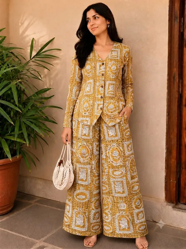 Mustard_Printed_Relaxed_Fit_Co-Ord_Set_For_Women