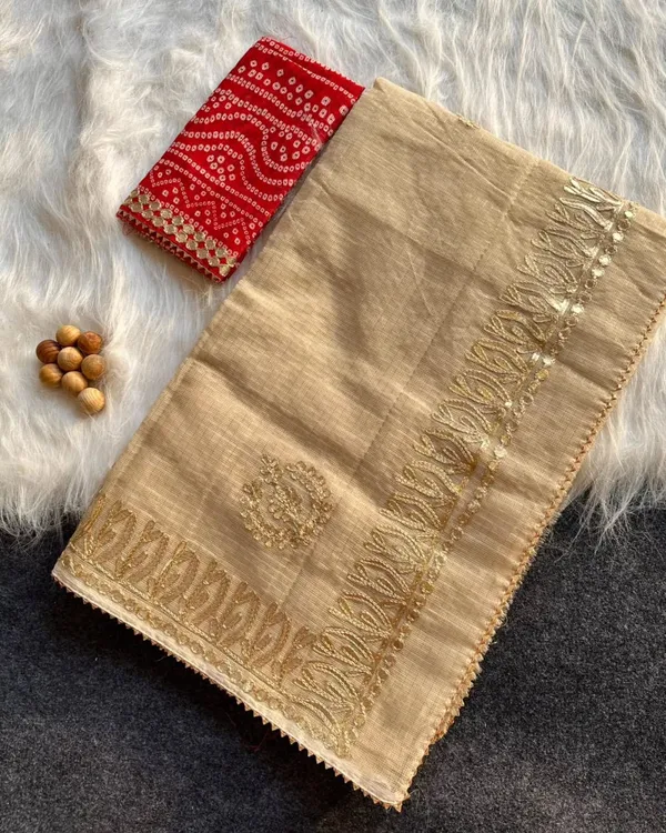 Beige_Embroidered_Saree_For_Women