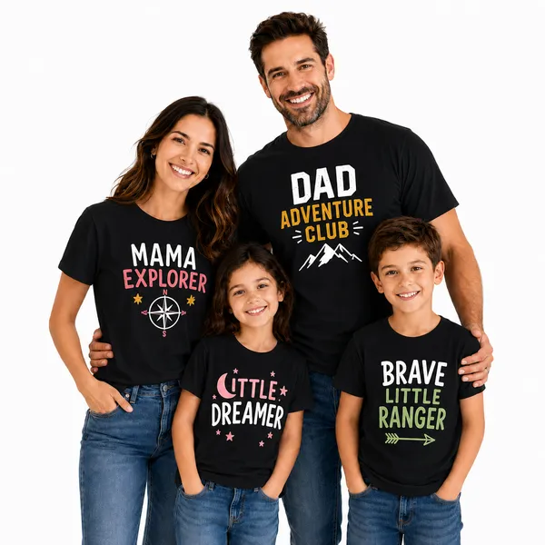 Adventure_Family_Matching_Round_Neck_T-Shirt_For_Daughter_–Little_Dreamer_-_(170_Gsm)_Single_Jersey