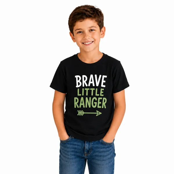 Adventure_Family_Matching_Round_Neck_T-Shirt_For_Son_–Brave_Little_Ranger_-_(170_Gsm)_Single_Jersey