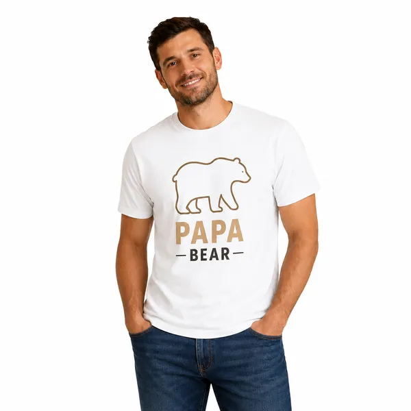 Bear_Family_Matching_Round_Neck_T-Shirt_For_Dad_–_Papa_Bear_-_(170_Gsm)_Single_Jersey