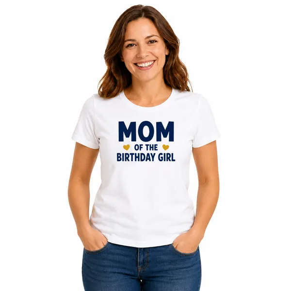 Birthday_Girl_Family_Matching_Round_Neck_T-Shirts_For_Mom_-_(170_Gsm)_Single_Jersey