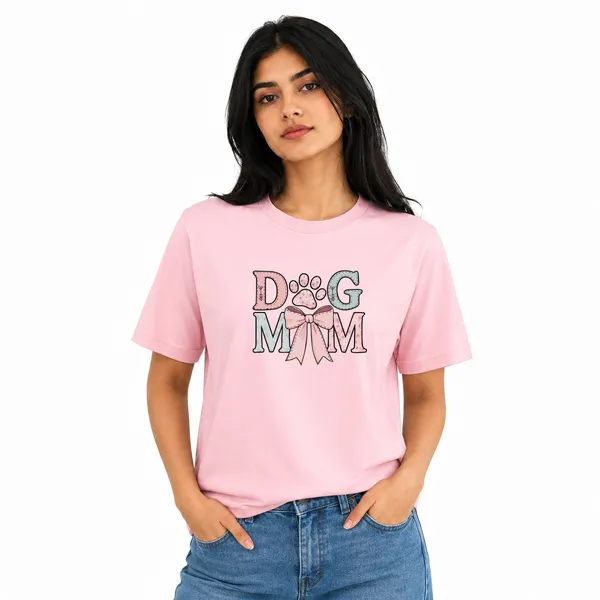 Dog_Lovers_Round_Neck_T-Shirts_For_Women_-_Dog_Mom_-_(170_Gsm)_Single_Jersey