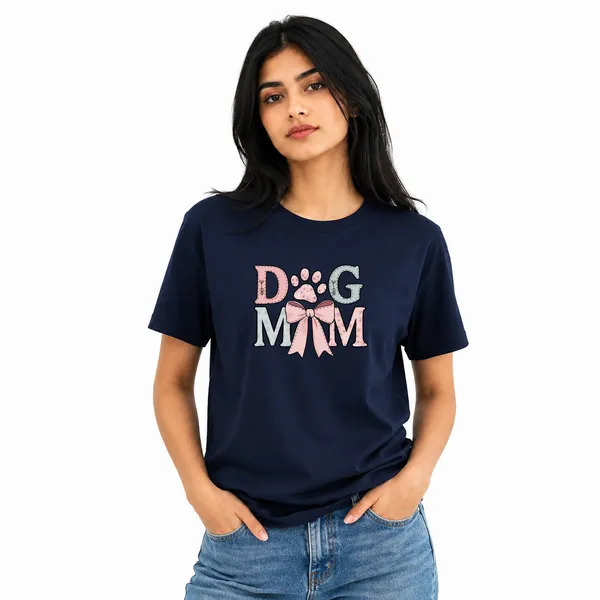 Dog_Lovers_Round_Neck_T-Shirts_For_Women_-_Dog_Mom_-_(170_Gsm)_Single_Jersey