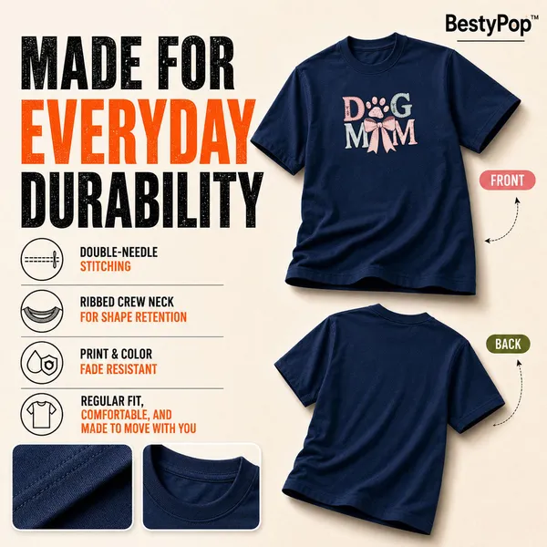 Dog_Lovers_Round_Neck_T-Shirts_For_Women_-_Dog_Mom_-_(170_Gsm)_Single_Jersey