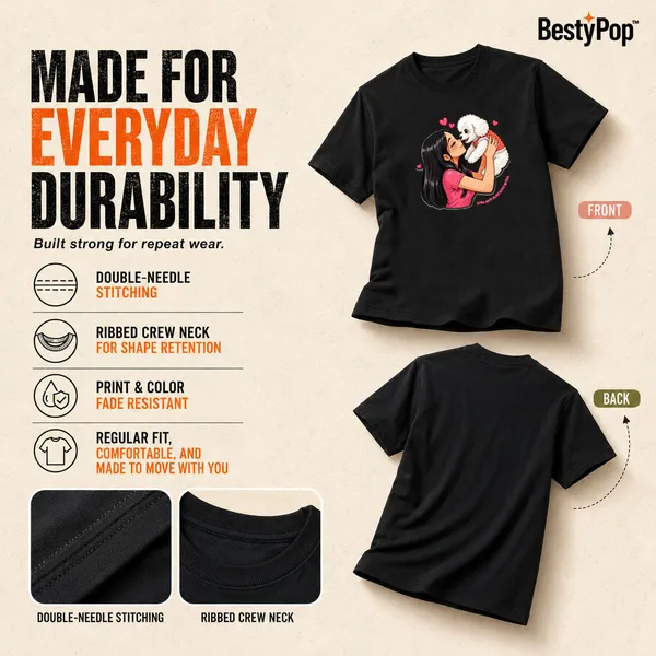 Dog_Lovers_Round_Neck_T-Shirts_For_Women_-_Paws_Love_-_(170_Gsm)_Single_Jersey