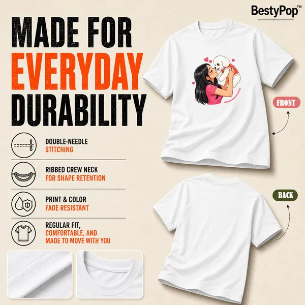 Dog_Lovers_Round_Neck_T-Shirts_For_Women_-_Paws_Love_-_(170_Gsm)_Single_Jersey