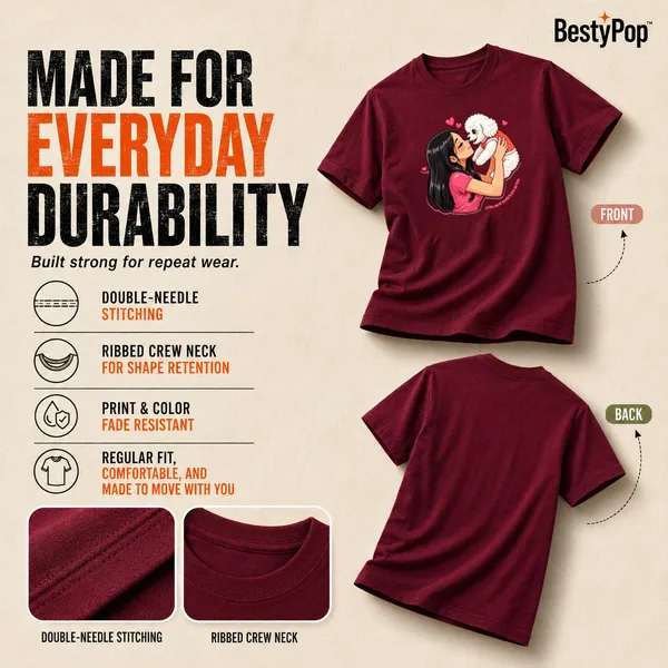 Dog_Lovers_Round_Neck_T-Shirts_For_Women_-_Paws_Love_-_(170_Gsm)_Single_Jersey