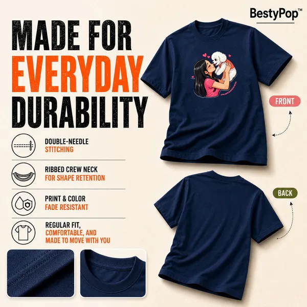 Dog_Lovers_Round_Neck_T-Shirts_For_Women_-_Paws_Love_-_(170_Gsm)_Single_Jersey