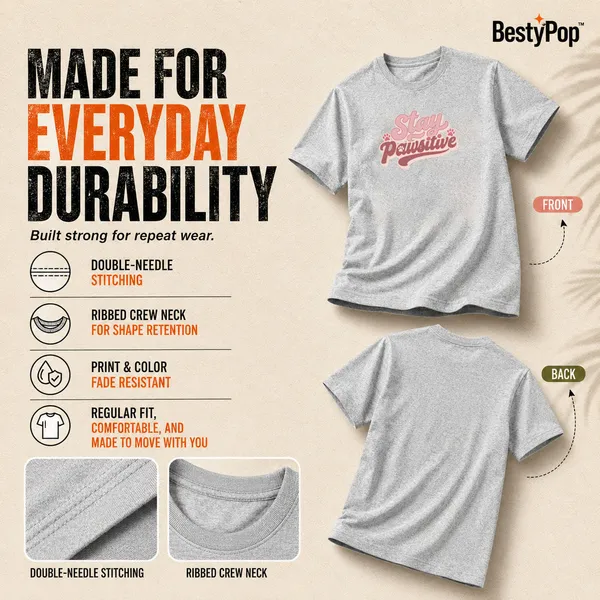 Dog_Lovers_Round_Neck_T-Shirts_For_Women_-_Stay_Pawsitive_-_(170_Gsm)_Single_Jersey