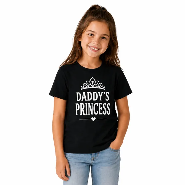 Family_Matching_Round_Neck_T-Shirt_For_Daughter_–_Daddys_Princess_-_(170_Gsm)_Single_Jersey