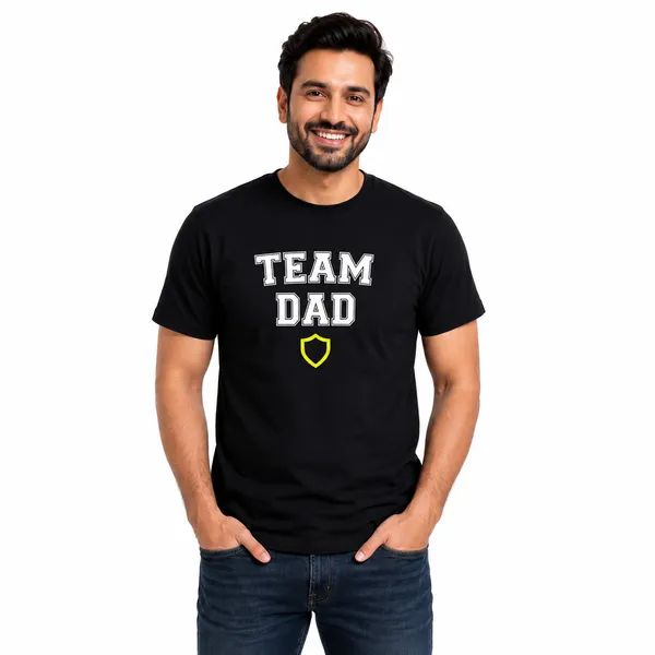 Family_Team_Matching_Round_Neck_T-Shirt_For_Dad_–_Team_Dad_-_(170_Gsm)_Single_Jersey