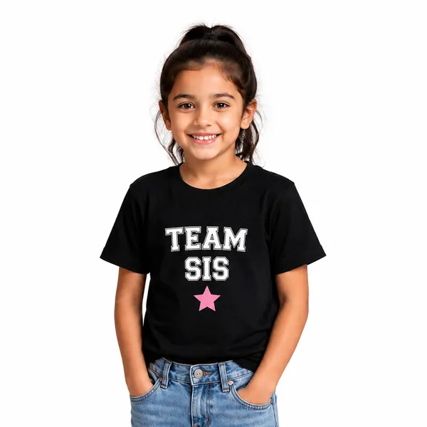 Family_Team_Matching_Round_Neck_T-Shirt_For_Daughter_–_Team_Sis_-_(170_Gsm)_Single_Jersey