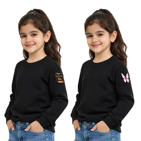 Girl_Round_Neck_Sweatshirt_T-Shirt_–_Customize