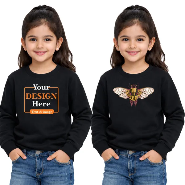 Girl_Round_Neck_Sweatshirt_T-Shirt_–_Customize