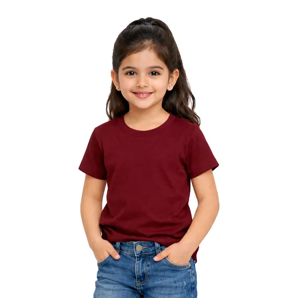 Girls_Plain_Round_Neck_T-Shirt