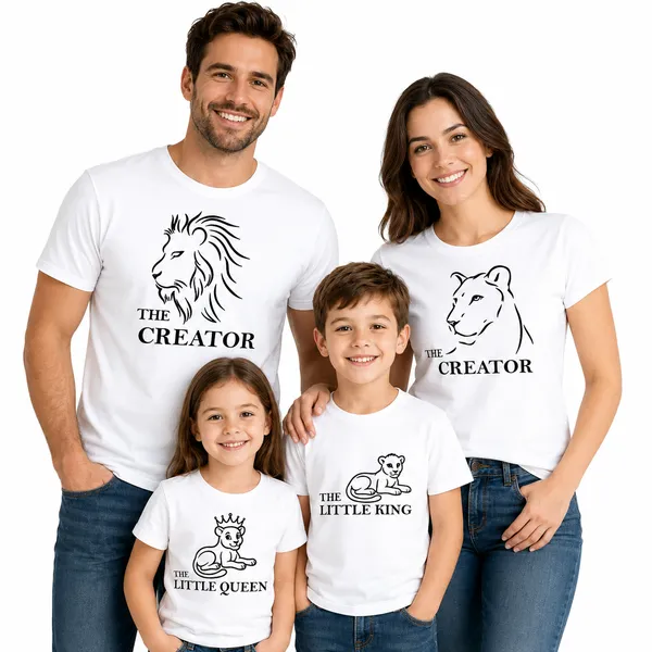 Lion_Family_Matching_Round_Neck_T-Shirt_For_Dad_–_The_Creator_-_(170_Gsm)_Single_Jersey