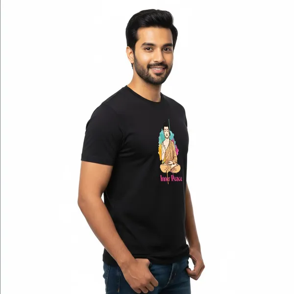Mens_Graphic_Print_Round_Neck_T-Shirt_-_Buddha_(170_Gsm_Single_Jersey)