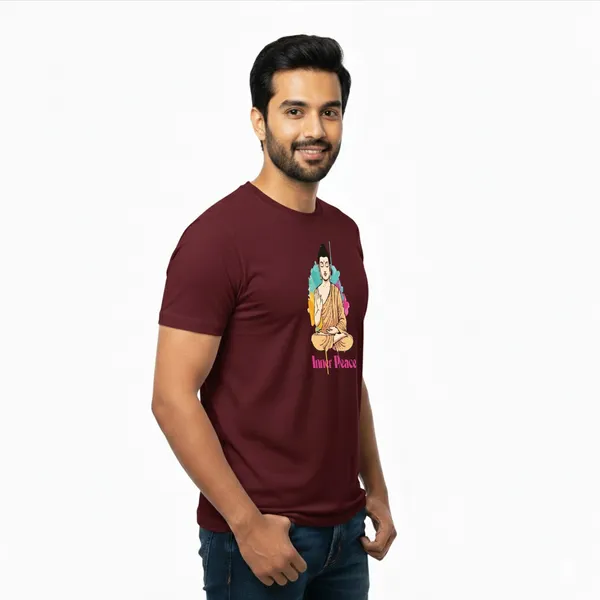 Mens_Graphic_Print_Round_Neck_T-Shirt_-_Buddha_(170_Gsm_Single_Jersey)
