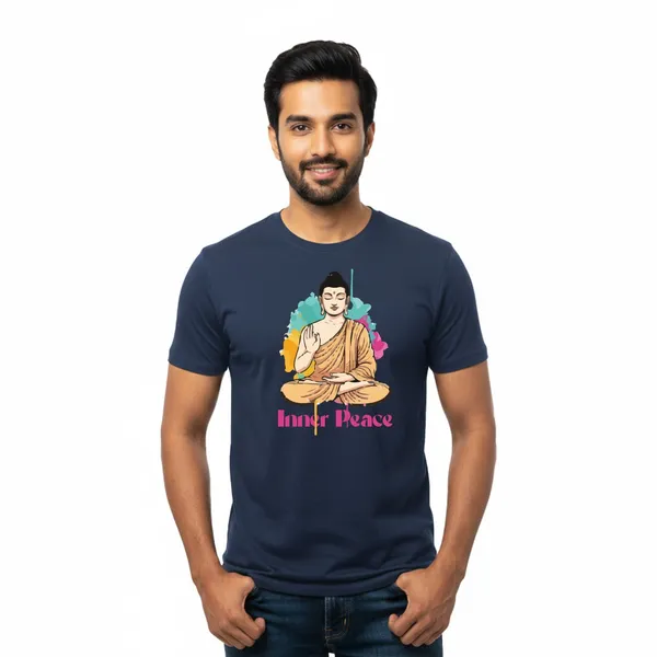 Mens_Graphic_Print_Round_Neck_T-Shirt_-_Buddha_(170_Gsm_Single_Jersey)