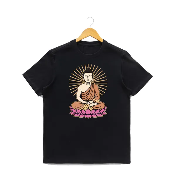 Mens_Graphic_Print_Round_Neck_T-Shirt_-_Buddha_(170_Gsm_Single_Jersey)