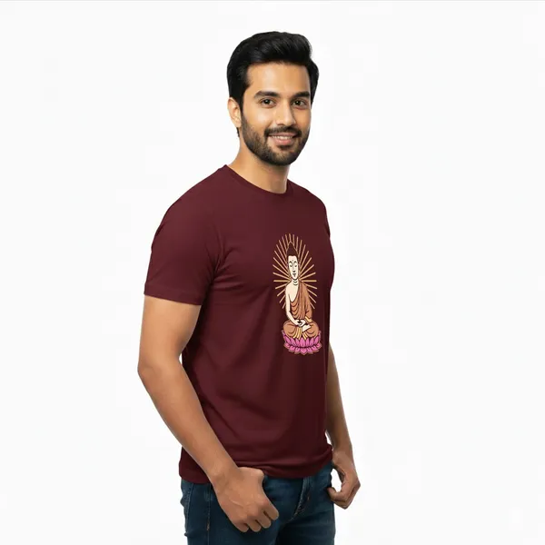 Mens_Graphic_Print_Round_Neck_T-Shirt_-_Buddha_(170_Gsm_Single_Jersey)