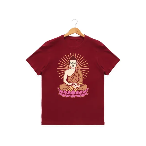 Mens_Graphic_Print_Round_Neck_T-Shirt_-_Buddha_(170_Gsm_Single_Jersey)