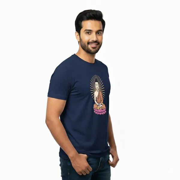 Mens_Graphic_Print_Round_Neck_T-Shirt_-_Buddha_(170_Gsm_Single_Jersey)