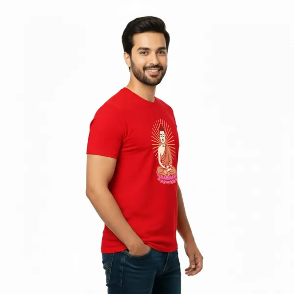Mens_Graphic_Print_Round_Neck_T-Shirt_-_Buddha_(170_Gsm_Single_Jersey)