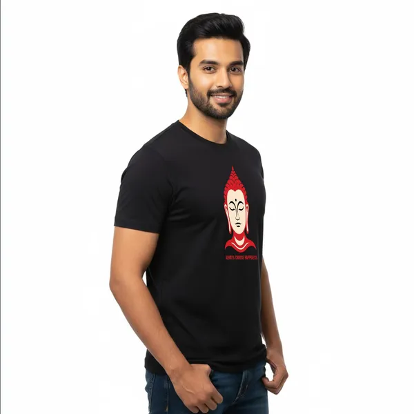 Mens_Graphic_Print_Round_Neck_T-Shirt_-_Buddha_(170_Gsm_Single_Jersey)