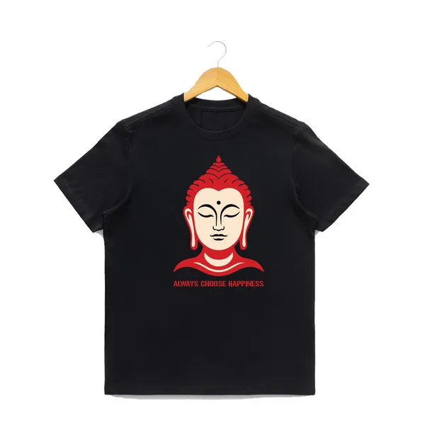 Mens_Graphic_Print_Round_Neck_T-Shirt_-_Buddha_(170_Gsm_Single_Jersey)
