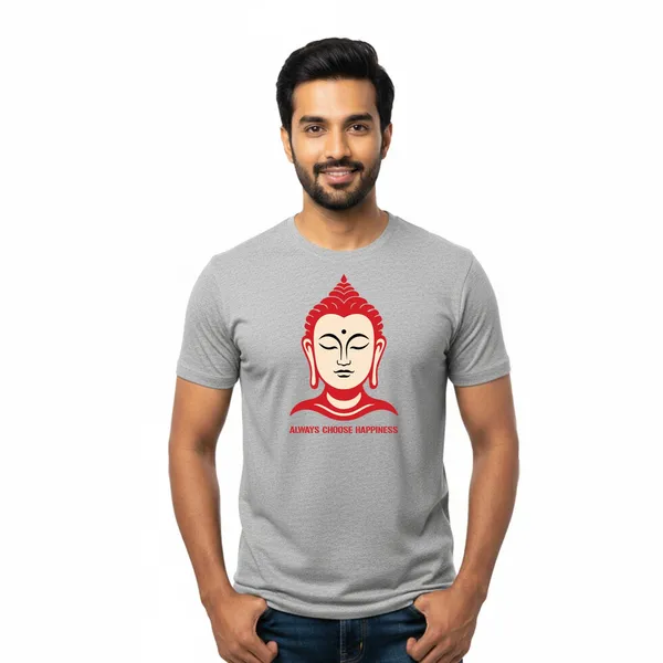 Mens_Graphic_Print_Round_Neck_T-Shirt_-_Buddha_(170_Gsm_Single_Jersey)